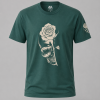 Forest Green Rose Skull Tee