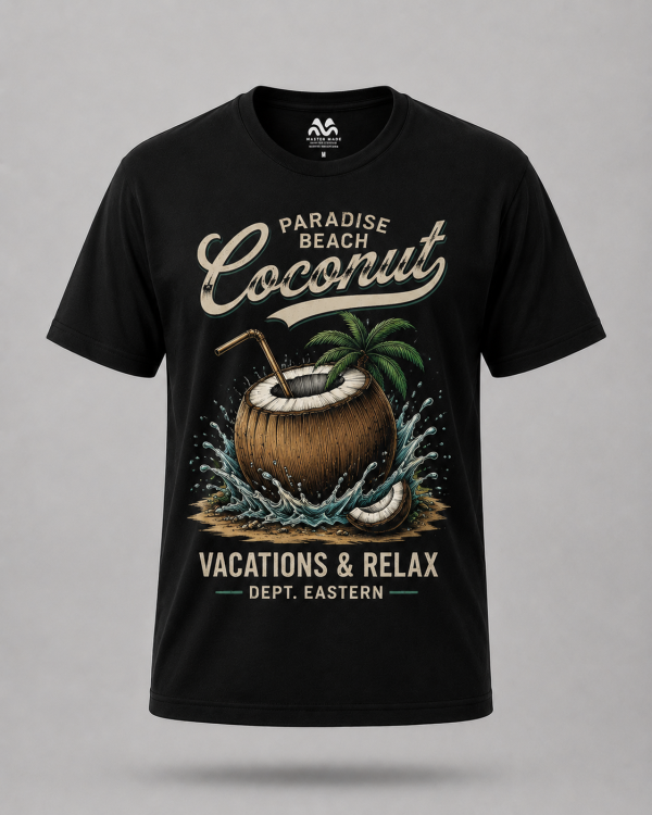 Paradise Beach Coconut Vintage Graphic T-Shirt