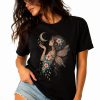 Moonlight Fairy Floral Graphic Unisex T-Shirt