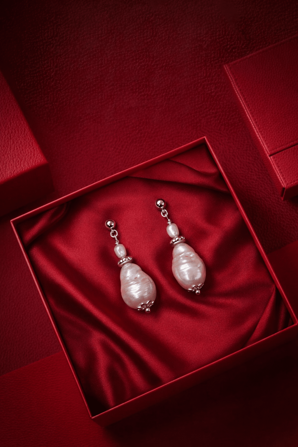 Elegant Baroque Pearl Drop Earrings in Sterling Silver