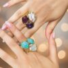 Aurora Luxe Gemstone Ring Set