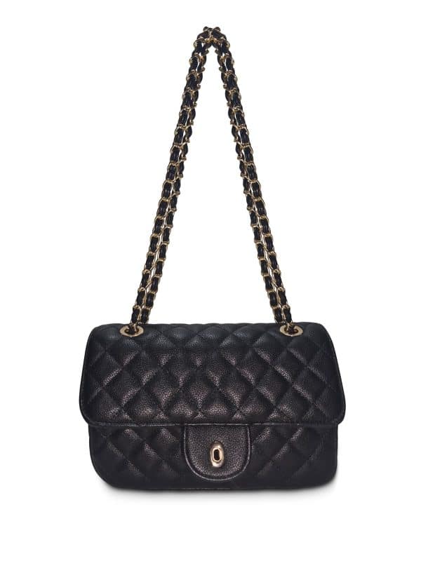 Women’s Black Leather Shoulder Bag