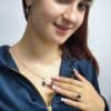 Midnight Elegance Black Teardrop Ring Set