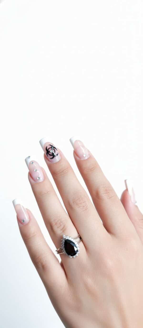 Midnight Elegance Black Teardrop Ring Set