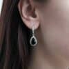 Midnight Elegance Black Teardrop Ring Set