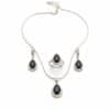 Midnight Elegance Black Teardrop Ring Set