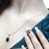 Midnight Elegance Black Teardrop Ring Set