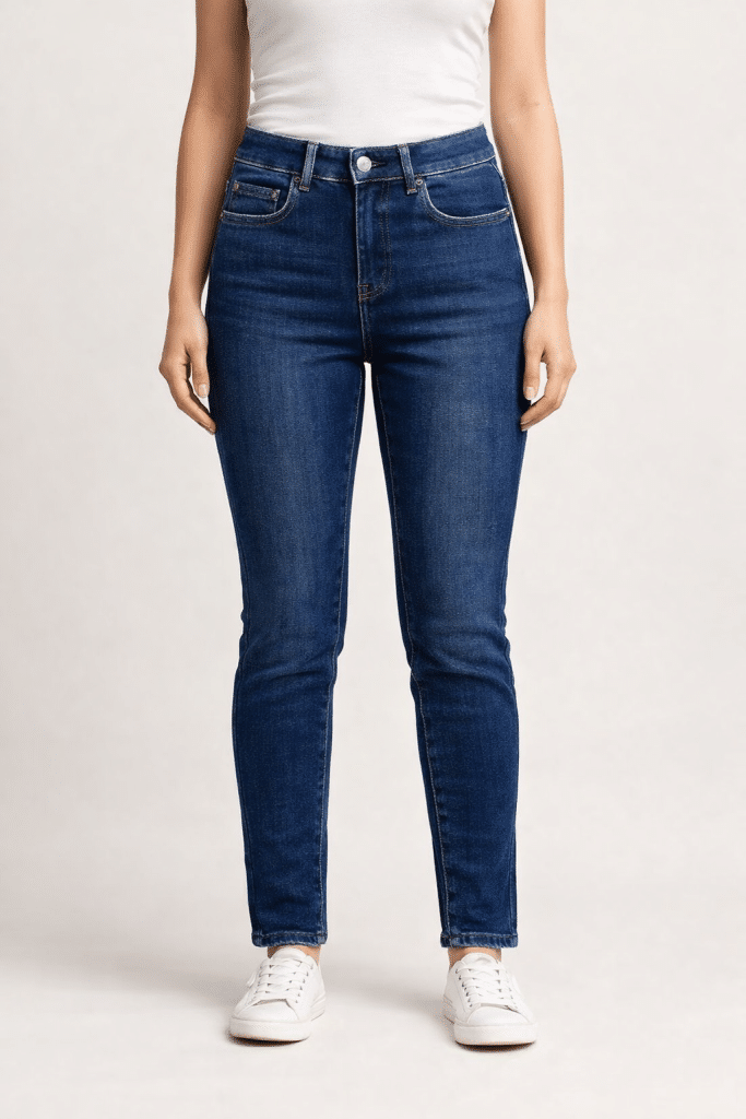 Ladies Thermal Denim Jeans Fleece Lined