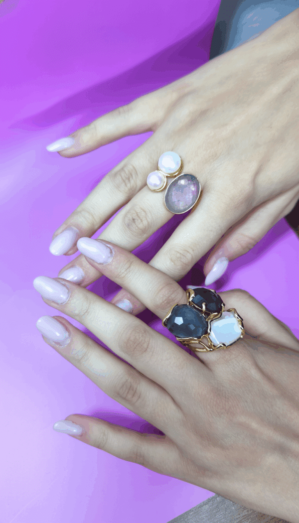 Aurora Luxe Gemstone Ring Set