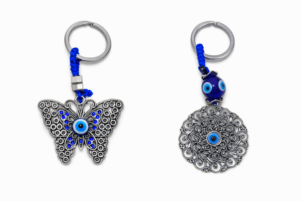 Evil Eye Butterfly Keychain