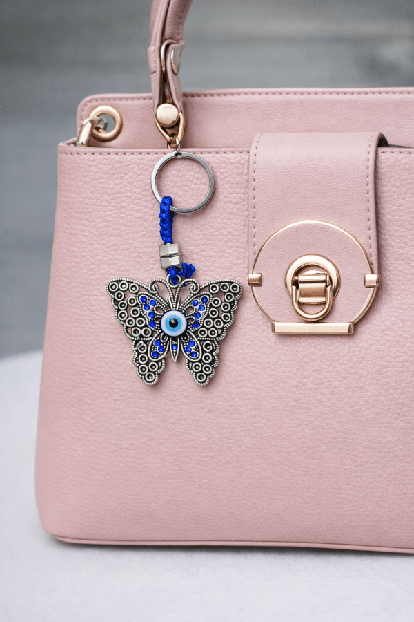 Evil Eye Butterfly Keychain