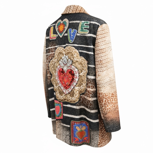 Eclectic Embroidered Leopard Blazer