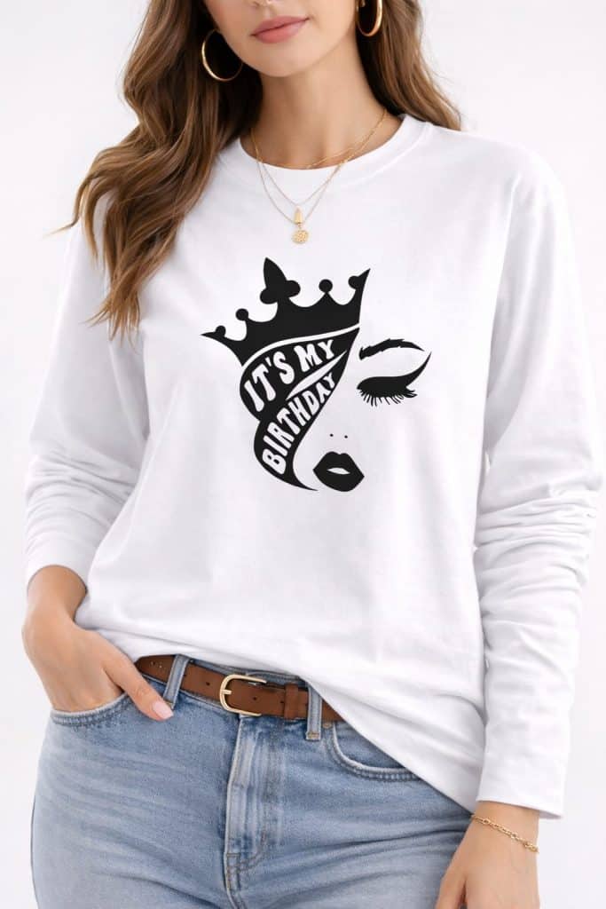Queen Crown T-Shirt – Elegant Birthday Collection