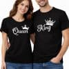 Royal Midnight Black Couple T-Shirt Set