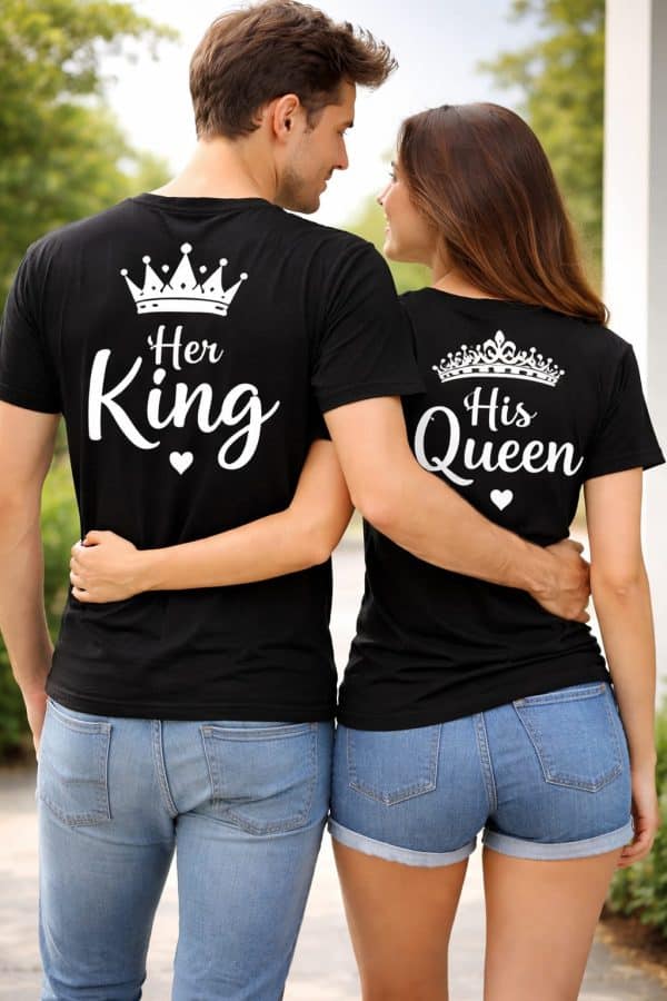 Black Couple Matching T-Shirt Set