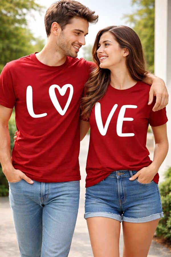 Couple Matching Love T-Shirt Set