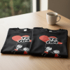 Midnight Black Couple Matching T-Shirt Set
