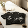 Royal Midnight Black Couple T-Shirt Set