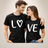 Black Couple Matching T-Shirt Set