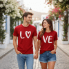 Couple Matching Love T-Shirt Set
