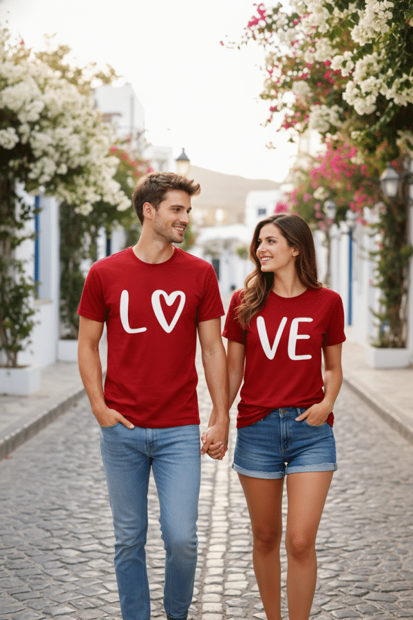 Couple Matching Love T-Shirt Set