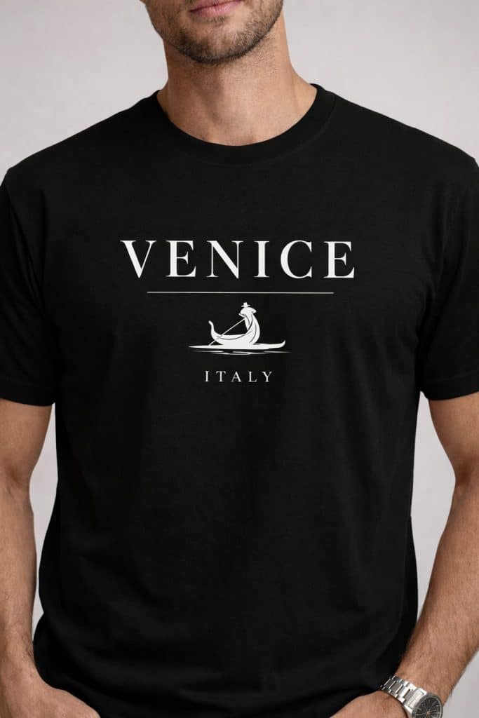 Venice Italy Premium T-Shirt – Black Edition