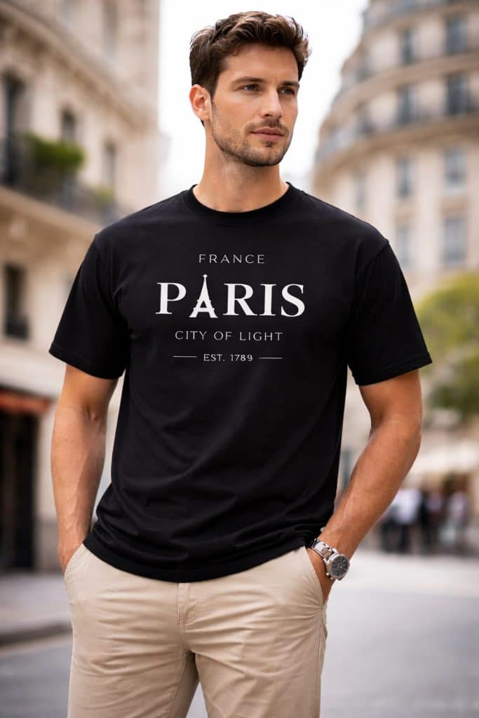 Paris Signature Tee – Black Edition