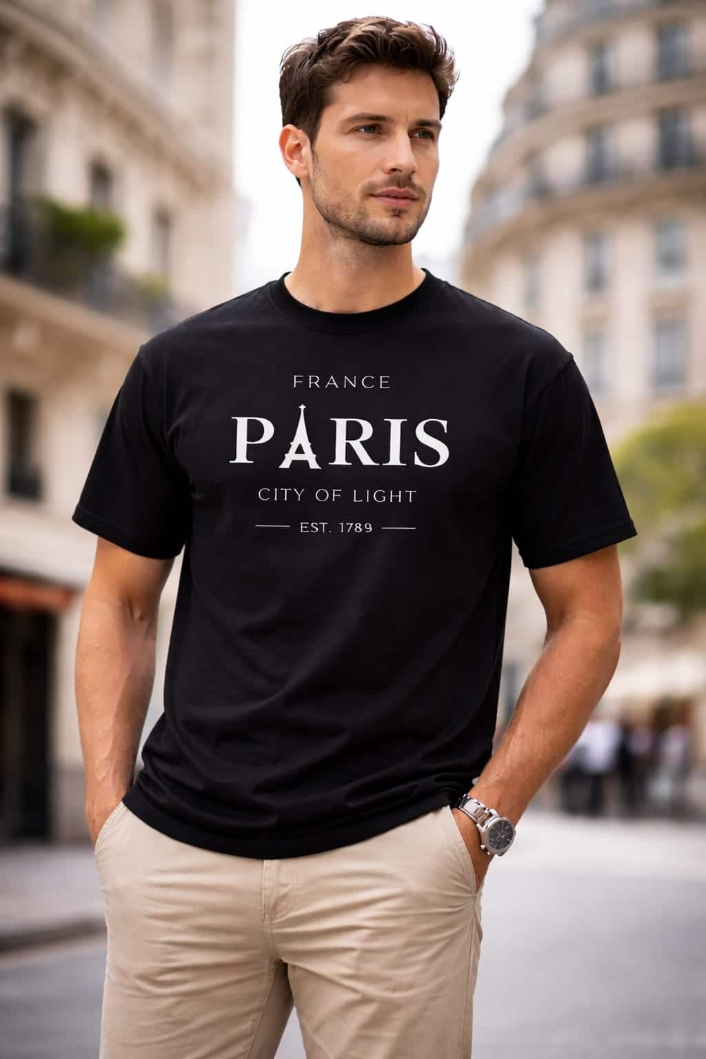 Paris Signature Tee – Black Edition