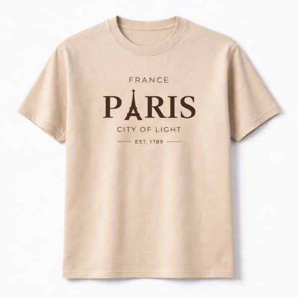 Paris Signature Tee – Sand Edition