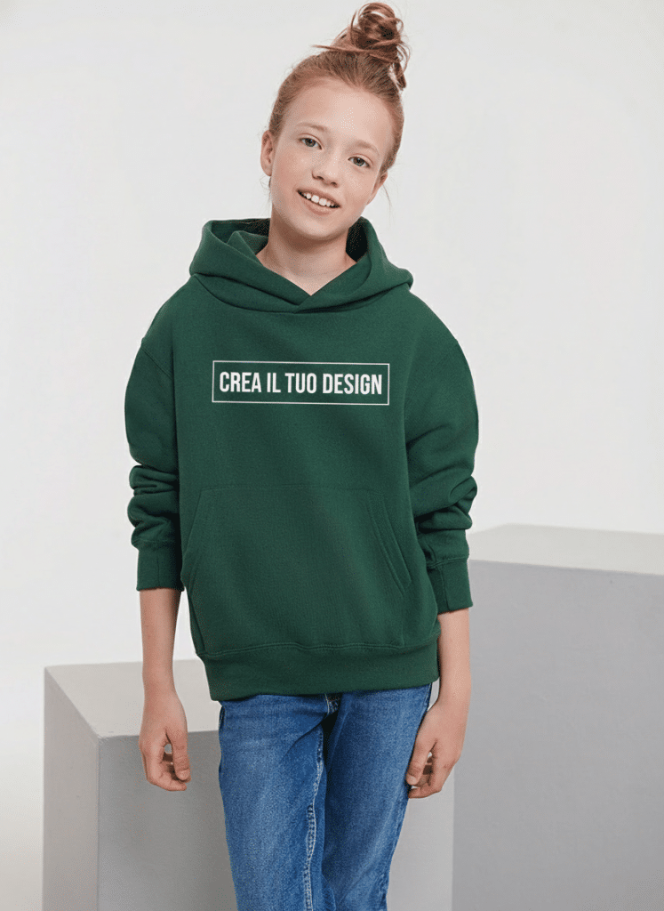 Kids Pullover Hoodie Green