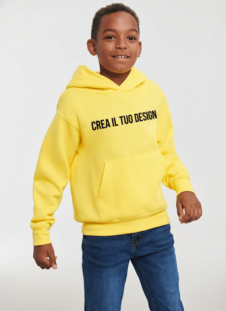 Kids Pullover Hoodie Yellow