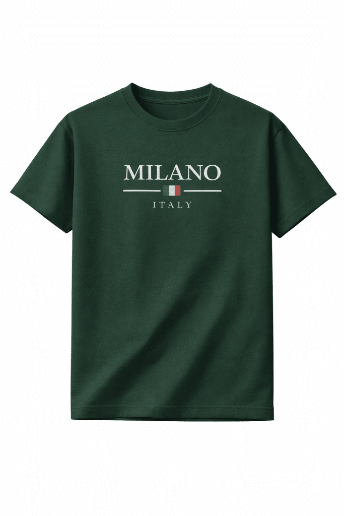 Milano Signature Tee – Deep Green