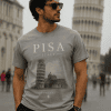 Grey Pisa Tuscany Graphic T-Shirt