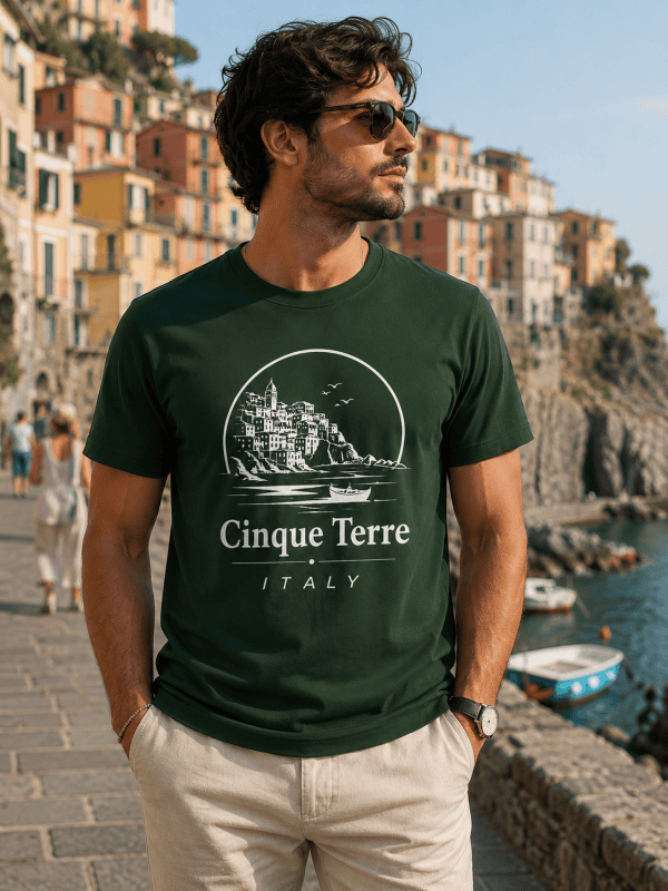 Forest Green Cinque Terre Custom T-Shirt