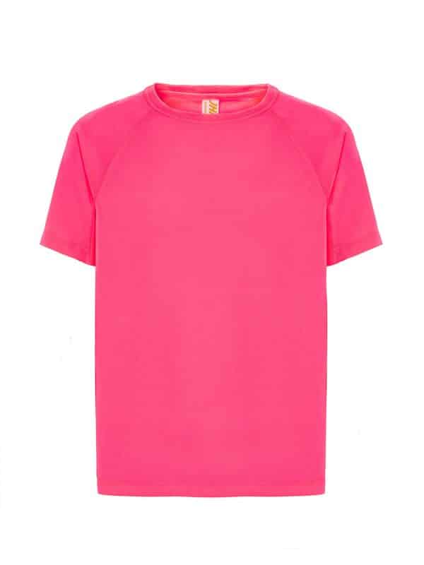 Custom Fluorescent Pink Sports T-Shirt