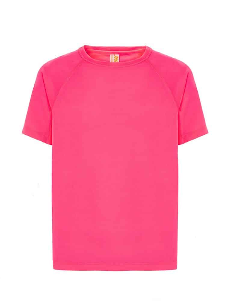 Custom Fluorescent Pink Sports T-Shirt