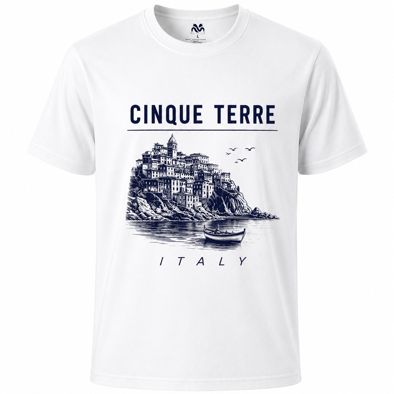 Cinque Terre Graphic T-Shirt White