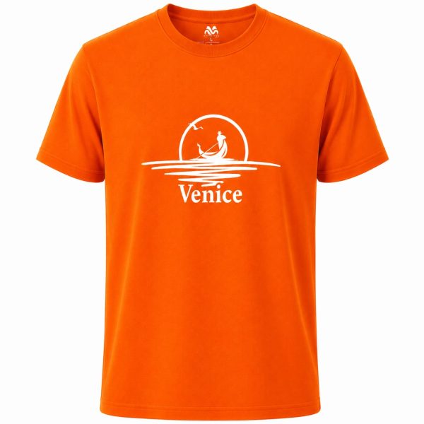 Venice Sunset Gondola T-Shirt Sun Yellow