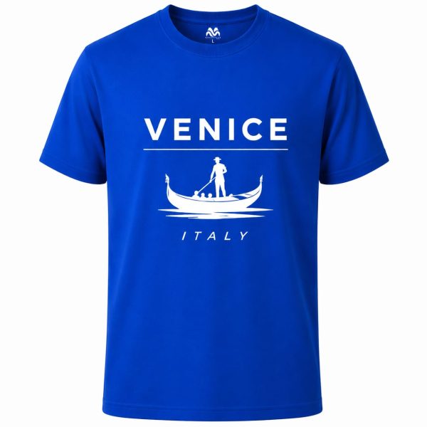 Venice Classic Gondola T-Shirt Royal Blue
