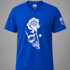 Royal Blue Rose Skull Tee