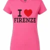 Red Pink FIRENZE Classic Souvenir Women’s T-Shirt
