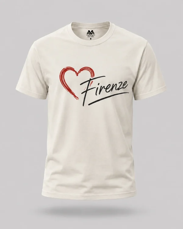 White Firenze Heart Premium Unisex T-Shirt