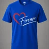 Royal Blue Firenze Heart Premium Unisex T-Shirt