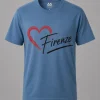 Dusty Blue Firenze Heart Premium Unisex T-Shirt