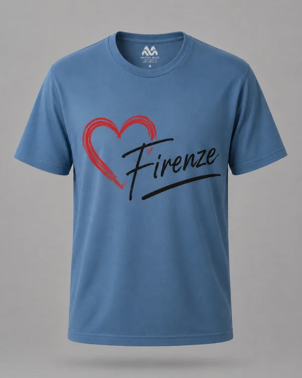 Dusty Blue Firenze Heart Premium Unisex T-Shirt