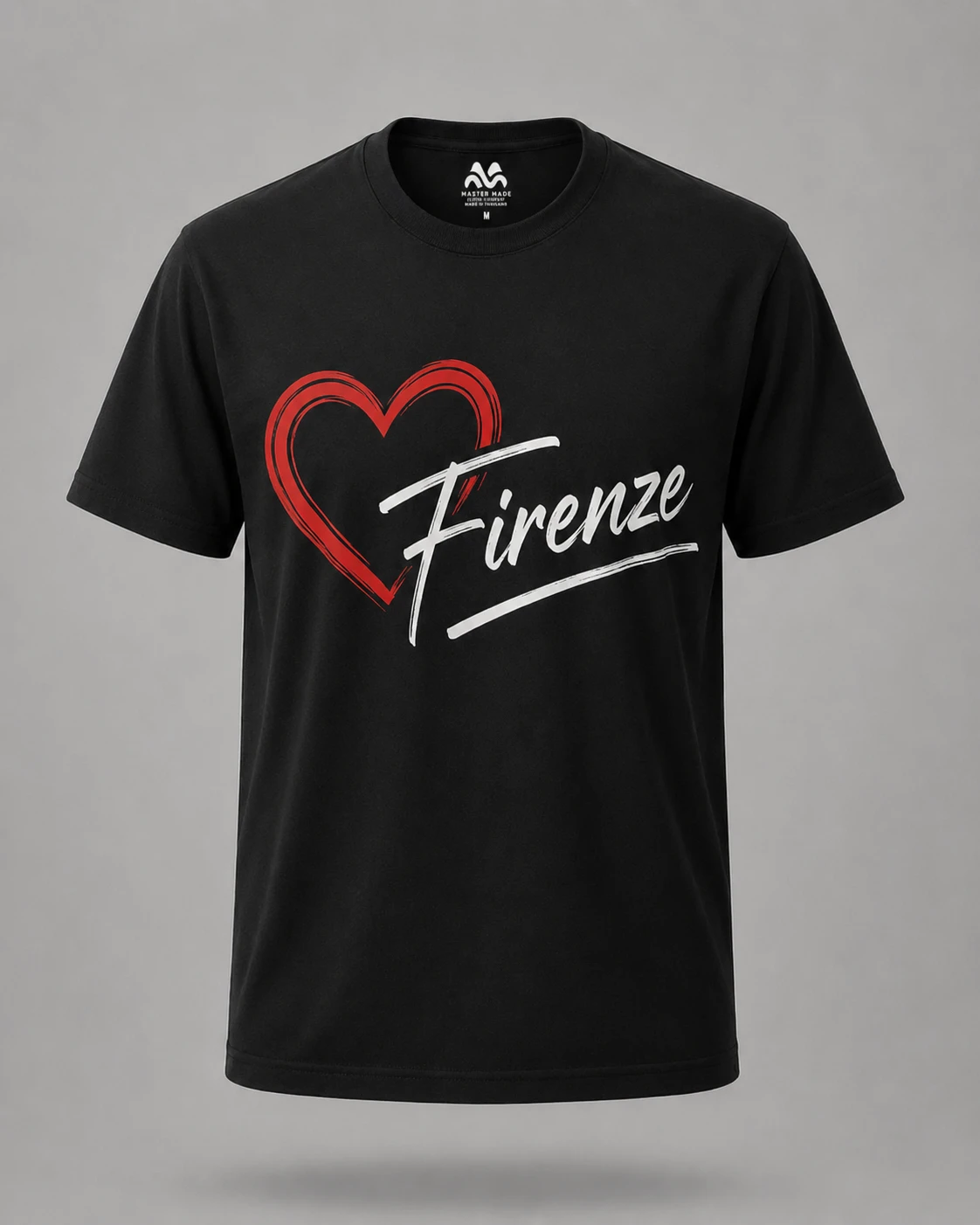 Black Firenze Heart Premium Unisex T-Shirt
