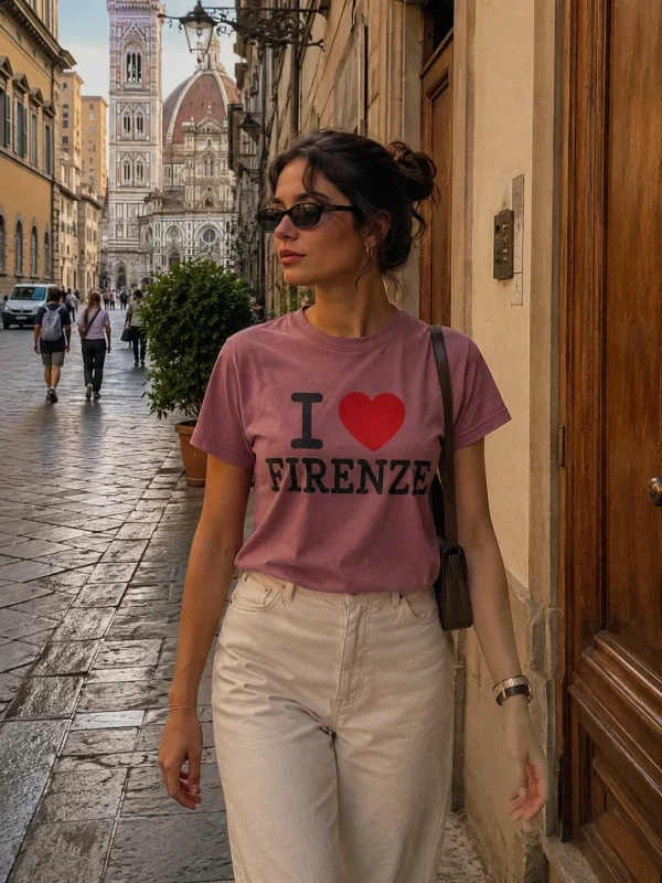 Pink FIRENZE Classic Souvenir Women’s T-Shirt