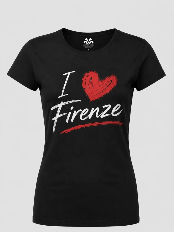Black Women’s I Love Firenze T-Shirt
