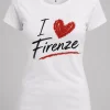 White Women’s I Love Firenze T-Shirt