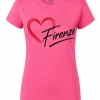 Pink Firenze Heart Women's T-Shirt